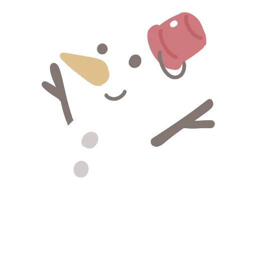 雪だるまのイラスト素材