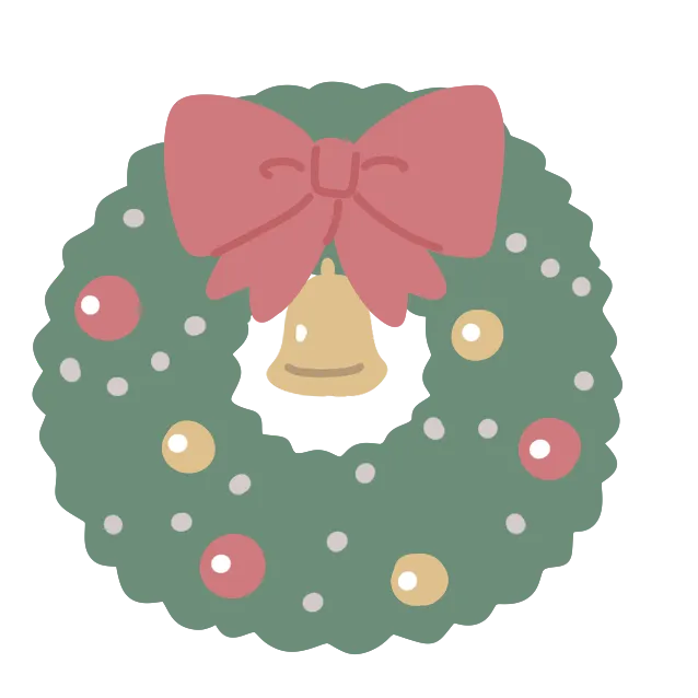 クリスマスリースのイラスト素材