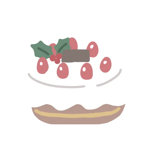 クリスマスケーキのイラスト素材