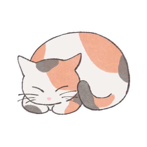 三毛猫のイラスト素材