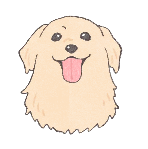 ゴールデンレトリバーのイラスト素材